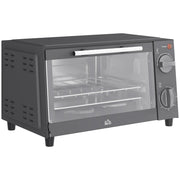 9L Mini Electric Countertop Oven With Timer and Grill Function Ideal for Small Kitchens Grey