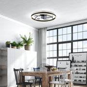 Ceiling Fan with Adjustable Light for Year Round Comfort and Quiet Bedroom Use Black AOSOM