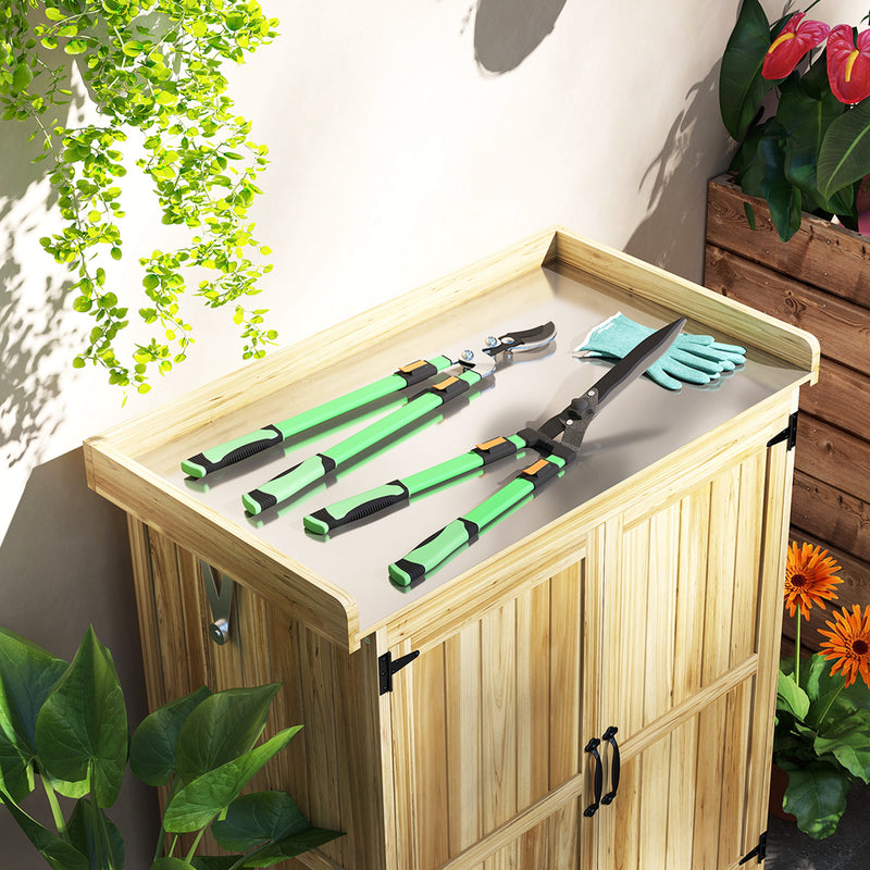 2 Piece Garden Shears Set with Telescopic Handles for Trimming Hedges and Shrubs