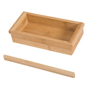 Extendable Bamboo Bath Caddy Shelf Set of 2 Ideal for Bathroom Storage, Natural