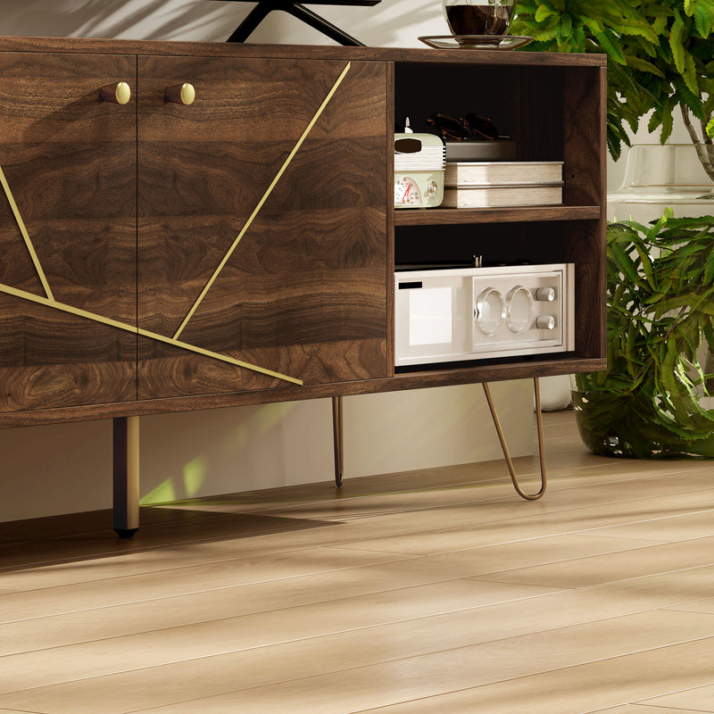 Modern 130cm TV Stand Cabinet for up to 60 Inch TV with Adjustable Shelves by HOMCOM