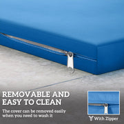 Sky Blue Garden Seat Cushion Pads Set of 3 for Rattan Furniture by Outsunny