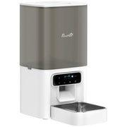 Automatic Cat Feeder with Timer Voice Recorder and Portion Control for 6 Meals Daily White