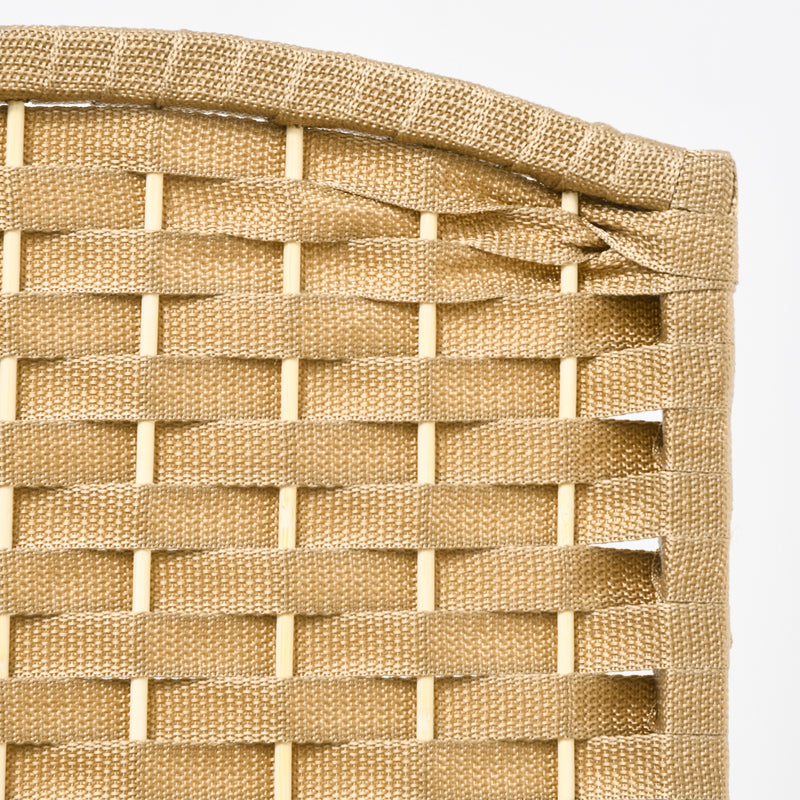 6 Panel Folding Room Divider Freestanding Privacy Screen for Living Room Bedroom Office Natural by HOMCOM