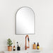 Black Arched Wall Mirror 50 x 70cm for Home or Bathroom by HOMCOM