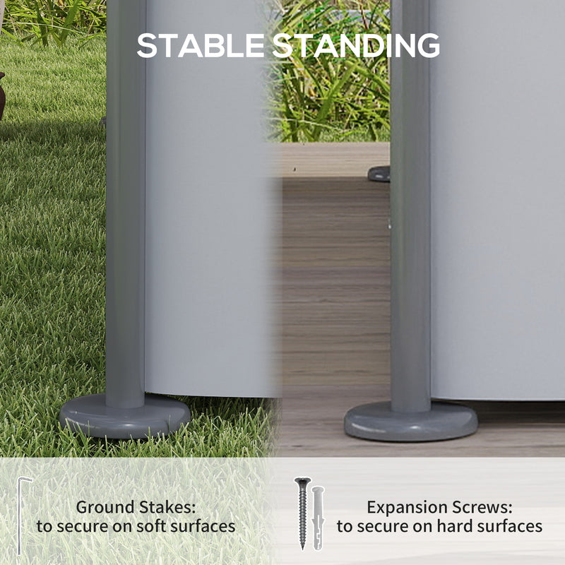 Dark Grey 3 x 4m Metal Frame Gazebo With Two-Tier Roof by Outsunny