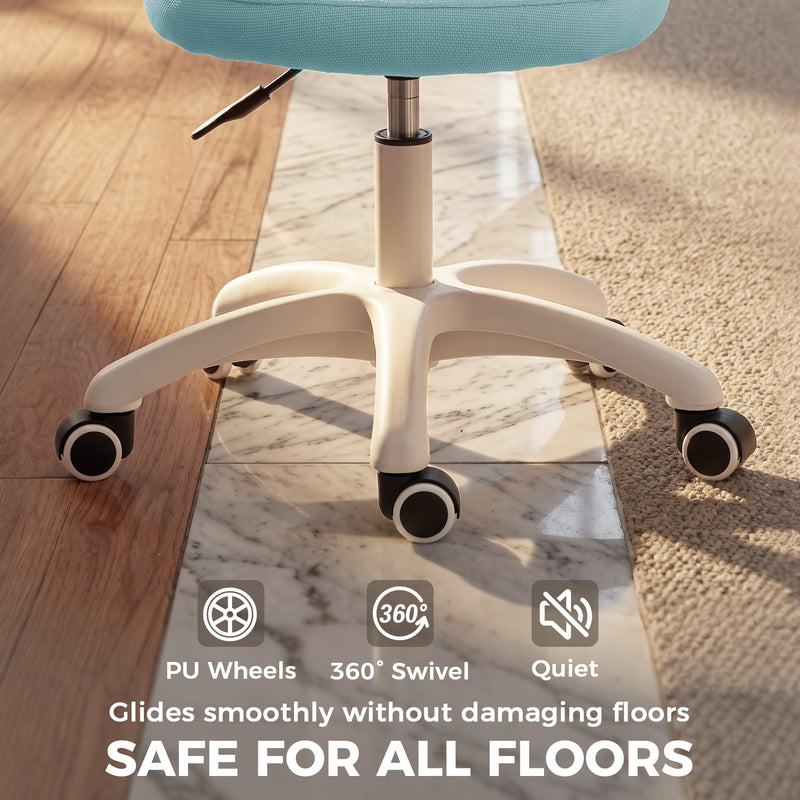 Compact Desk Chair for Small Bedrooms or Home Offices with Mesh Back