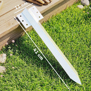 Sleeper Bracket Set for Raised Beds and Garden Borders Galvanised Steel 20 Pack Silver AOSOM