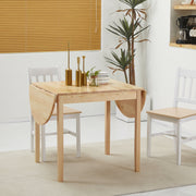 Natural Wooden Drop-Leaf Dining Table Seats 4-6 by HOMCOM