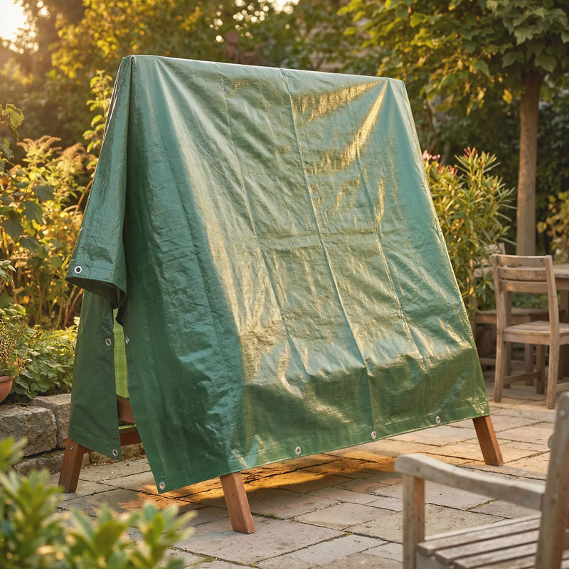 Waterproof Tarpaulin for Outdoor Furniture and Car Protection with Reinforced Grommets Green AOSOM