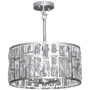 72 Inch Crystal Glass Chandelier Ceiling Light for Living Room or Hallway Silver Tone