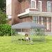 Extra Large Outdoor Dog Kennel with Lockable Door for Garden Use Steel Frame Black