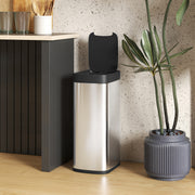 50L Grey Automatic Sensor Bin with Manual Override Ideal for Kitchen or Bedroom