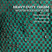 Set of 3 Green 272L Heavy Duty Garden Waste Bags With Handles Foldable and Reusable by Outsunny