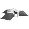 Large Family Camping Tent with Three Bedrooms and Living Room for Group Trips Dark Grey