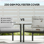 5 Piece Garden Sofa Set With Cushioned Chairs and Coffee Tables for Patio Light Grey