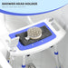 Blue Height Adjustable Shower Chair with Backrest and Anti-Slip Feet by HOMCOM