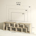 Grey Oak Wood Grain TV Stand for TVs up to 75 Inches with Storage Shelves by HOMCOM