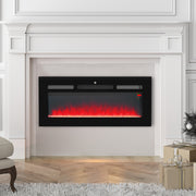 102cm Electric Wall Mounted Fireplace With Remote Control And 9 Flame Colours, Black