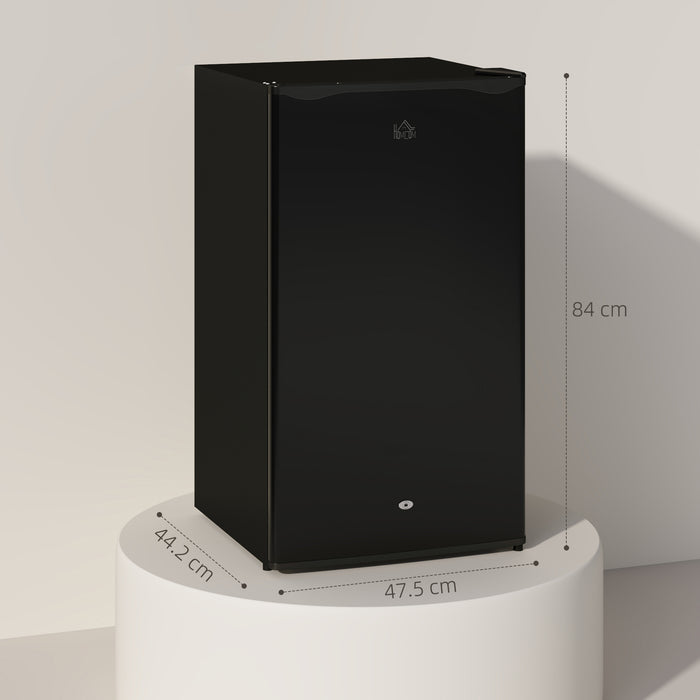 Black 91L Freestanding Under Counter Fridge with Lock by HOMCOM