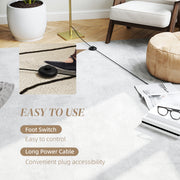 Gold LED Floor Lamp with 3 Brightness Levels Dimmable Standing Light with Foot Switch by HOMCOM