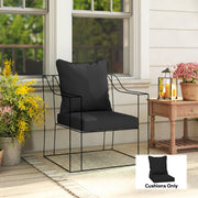 Garden Chair Cushion Set with Thick Padding and Washable Covers Black Outsunny
