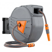 Retractable Garden Hose Reel With 40m Tangle Free Hose for Easy Watering and Cleaning Orange Outsunny