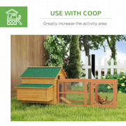 Yellow Wooden Chicken Coop and Run Set for 4 to 8 Hens with Nesting Box and Tray by Outsunny AOSOM
