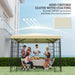 3m x 3m Gazebo Frame Replacement Canopy Cream Weather Resistant by Outsunny