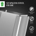 Steel Triple Kitchen Pedal Bin 3 x 15L with Soft Close Lid and Removable Buckets by HOMCOM