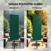 Cantilever Garden Parasol Cover for Year Round Weather Protection Easy Fit, Dark Green Outsunny