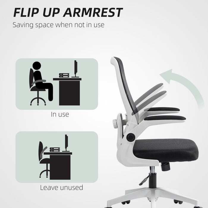 Black Mesh Back Adjustable Swivel Office Chair with Ergonomic Design by HOMCOM