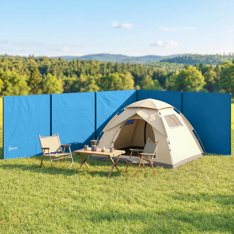 Outdoor Privacy Screen for Wind and Sun Protection with Carry Bag 7.8m Blue