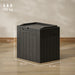 Charcoal Grey 107L Plastic Storage Chest with Lid for Indoor and Outdoor Use by HOMCOM