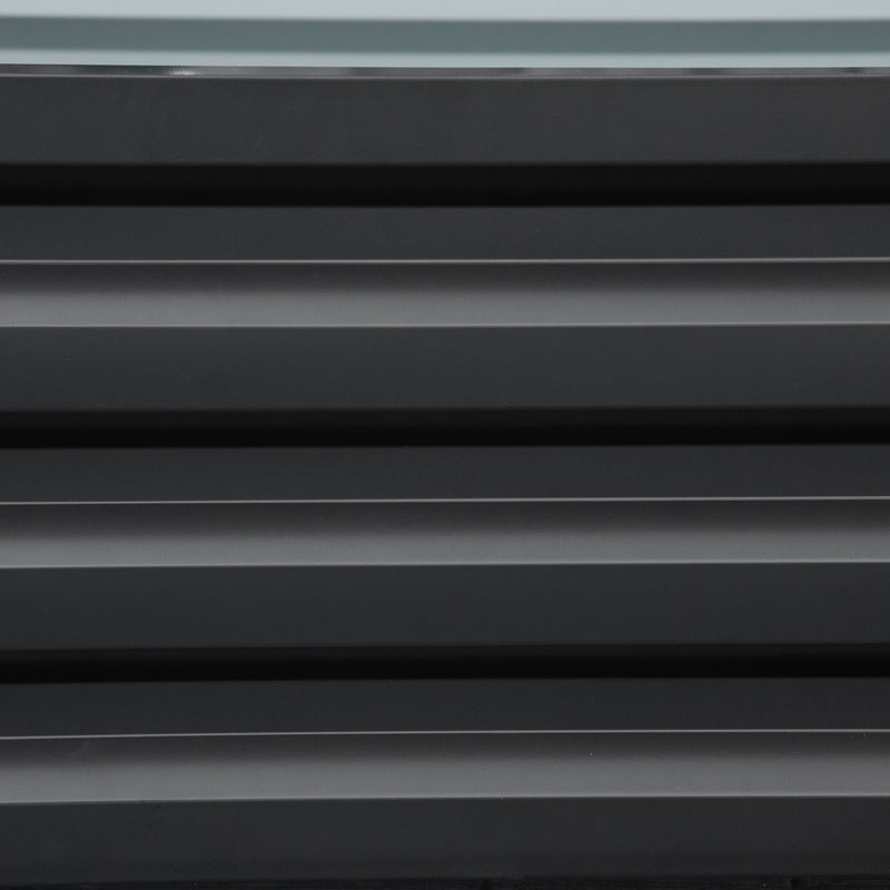 Grey Galvanised Raised Garden Beds for Herbs and Vegetables on Patio or Balcony