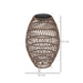Rattan Solar Garden Lantern IP44 Waterproof Auto On Off Outdoor Light Dark Brown by Outsunny