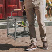 Portable Parrot Travel Cage with Metal Handle Ideal for Trips and Vet Visits, Grey