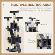 Cat Tree Scratching House with Activity Play Centre by PawHut