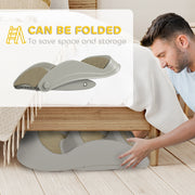 Foldable 3 Step Pet Stairs with Non Slip Mats for Small Dogs Ideal for Sofas and Beds Grey