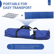 Foldable Camping Windbreak With Steel Poles And Carry Bag For Beach Shelter Privacy Blue AOSOM