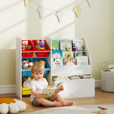 3 Tier Toy Storage Unit With 6 Removable Bins Ideal for Bedroom or Nursery Multicolour