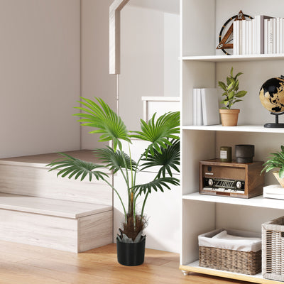 94cm Artificial Palm Tree with Lifelike Leaves in Pot Ideal for Home or Office Decor Green