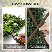 Artificial Hedge Panel for Garden Privacy and Low Maintenance Greenery 100 x 100 cm Green Outsunny