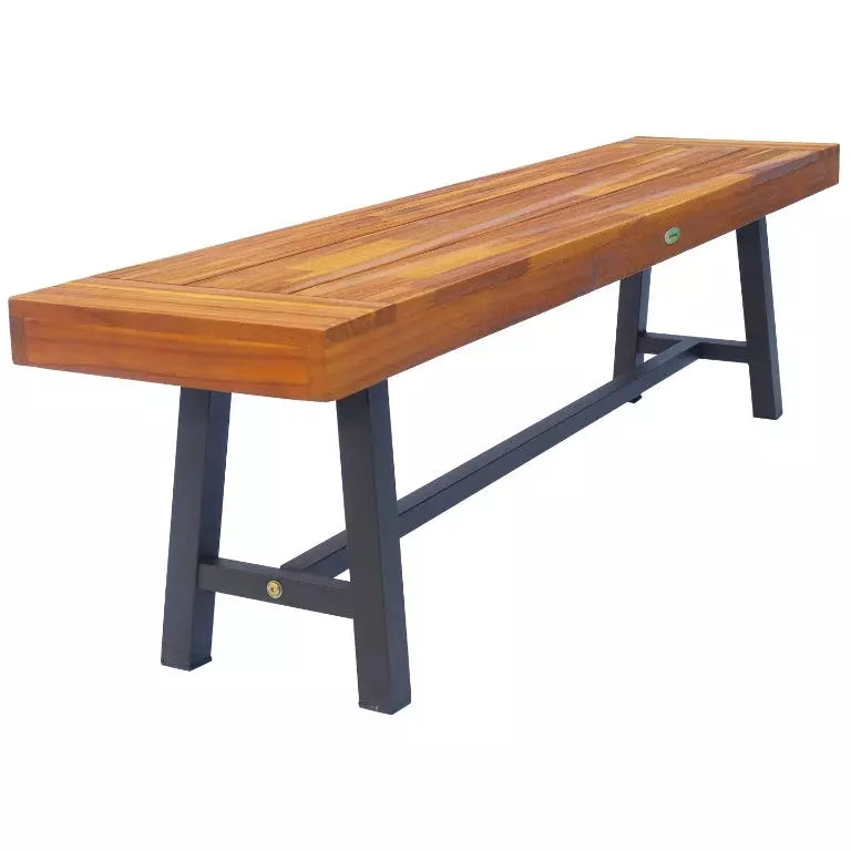 Outdoor Table and Bench Set, Acacia Wood