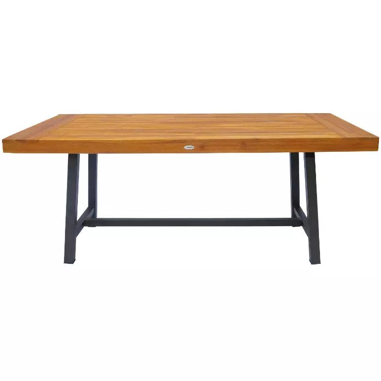 Outdoor Table and Bench Set, Acacia Wood