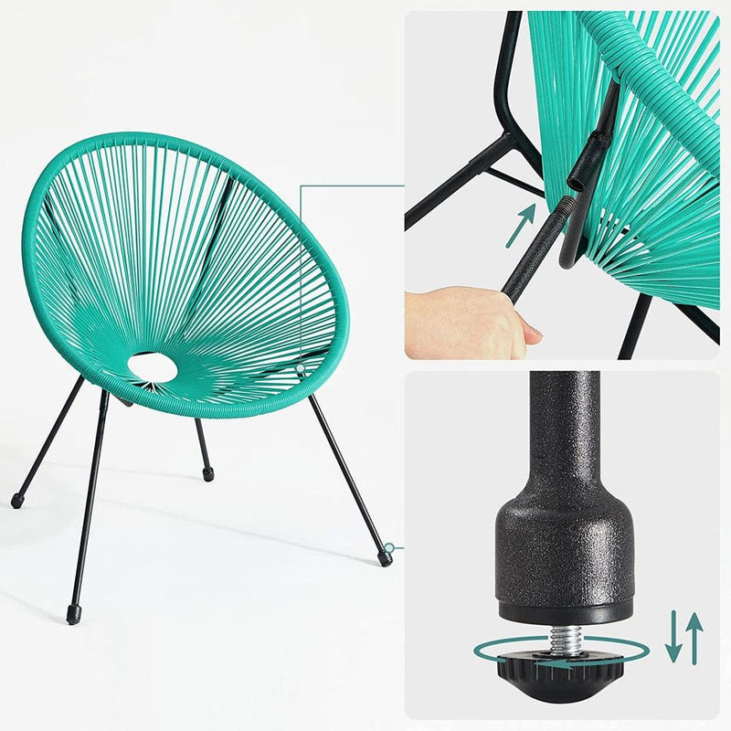 Image of an Acapulco 3 Piece Bistro Set, Green