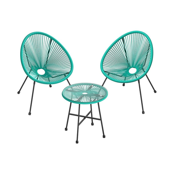 Image of an Acapulco 3 Piece Bistro Set, Green