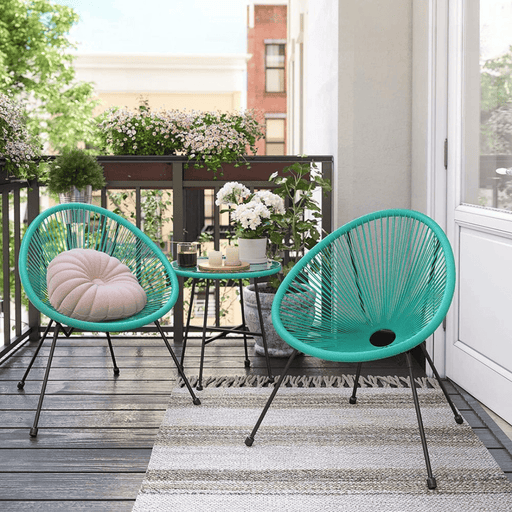 Image of an Acapulco 3 Piece Bistro Set, Green