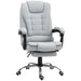 Light Grey Linen Adjustable Swivel Executive Office Chair by HOMCOM