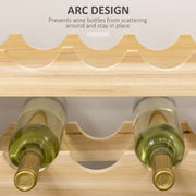 Six Tier Wooden Wine Rack Set of 2 Holds 72 Bottles Ideal for Home Cellar Use Natural